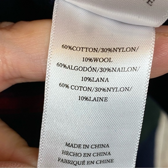 Rails Kent Rugby Stripe Cotton/Wool Blend Striped Long Sleeve Sweater Size L Men - Picture 9 of 10